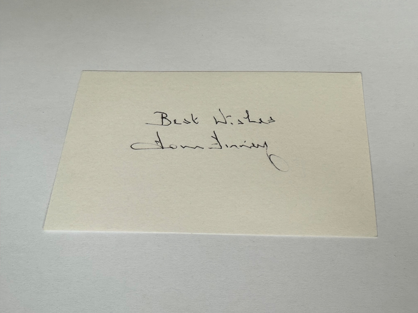 Tom Finney signed card