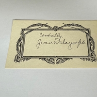 Jean Dalrymple signed card