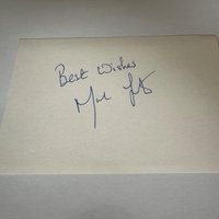 Mark Lester signed card
