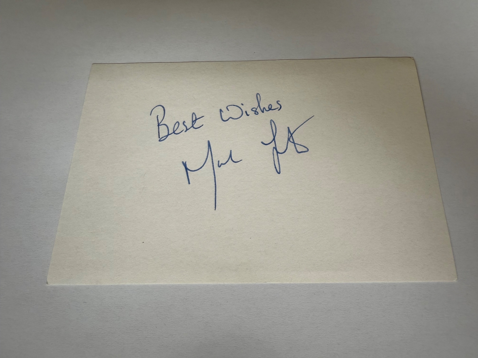 Mark Lester signed card