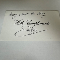 Jack Douglas signed card
