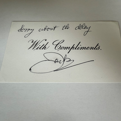 Jack Douglas signed card