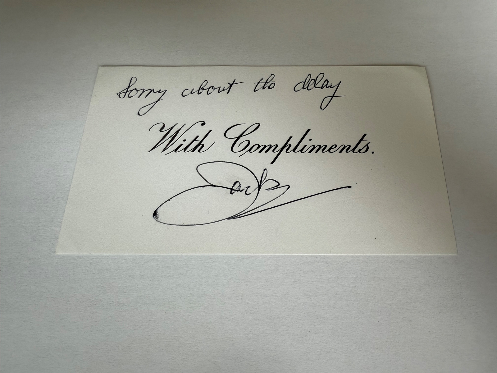 Jack Douglas signed card