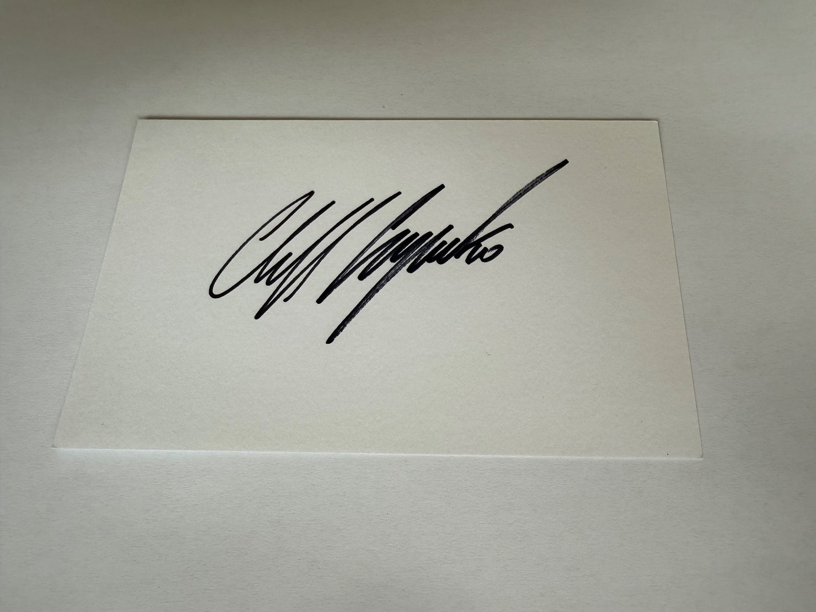 Cliff Lazarenko signed card