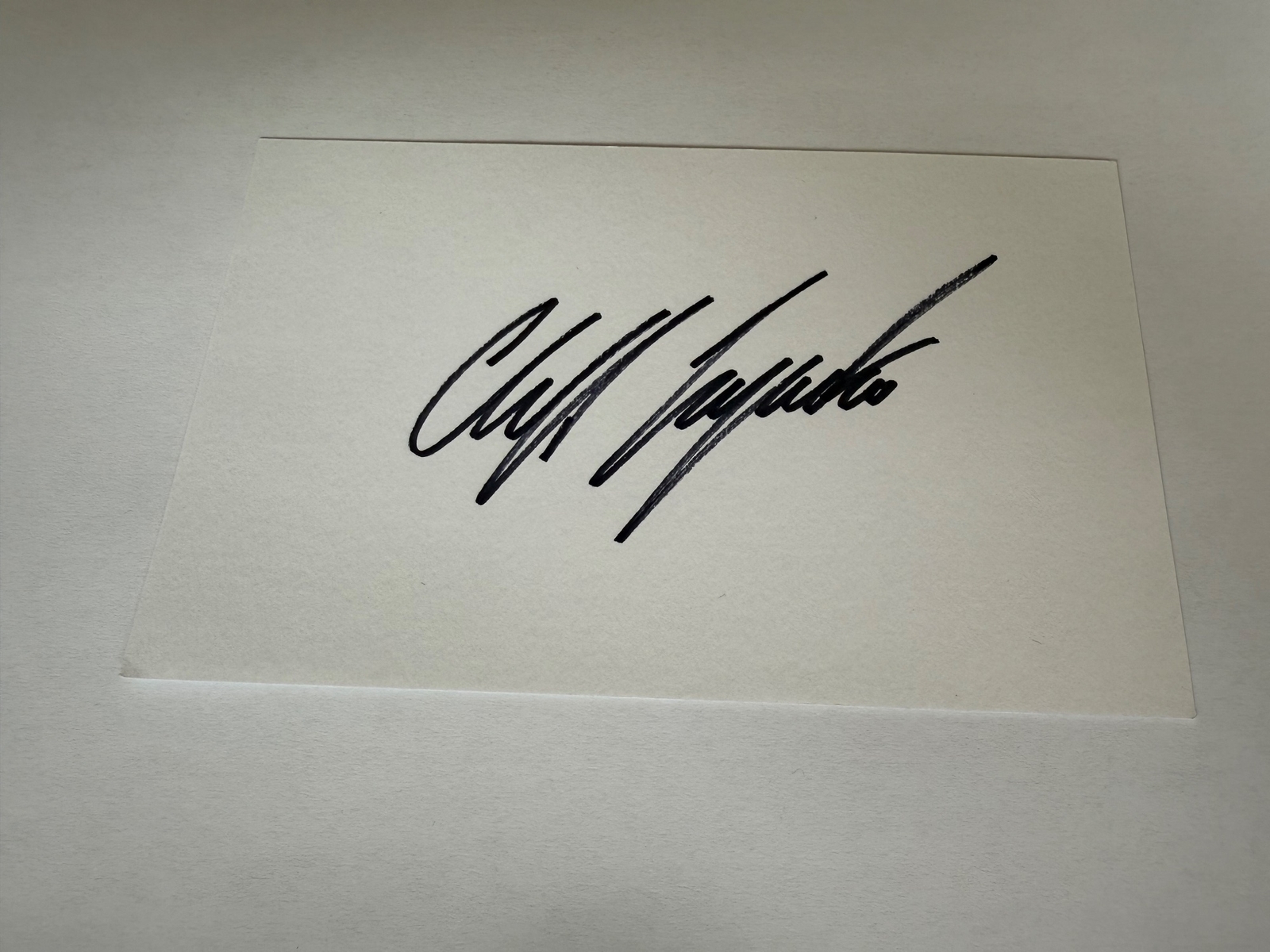 Cliff Lazarenko signed card