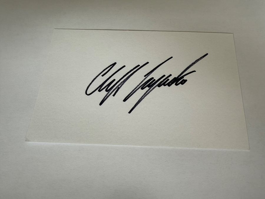 Cliff Lazarenko signed card