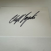 Cliff Lazarenko signed card