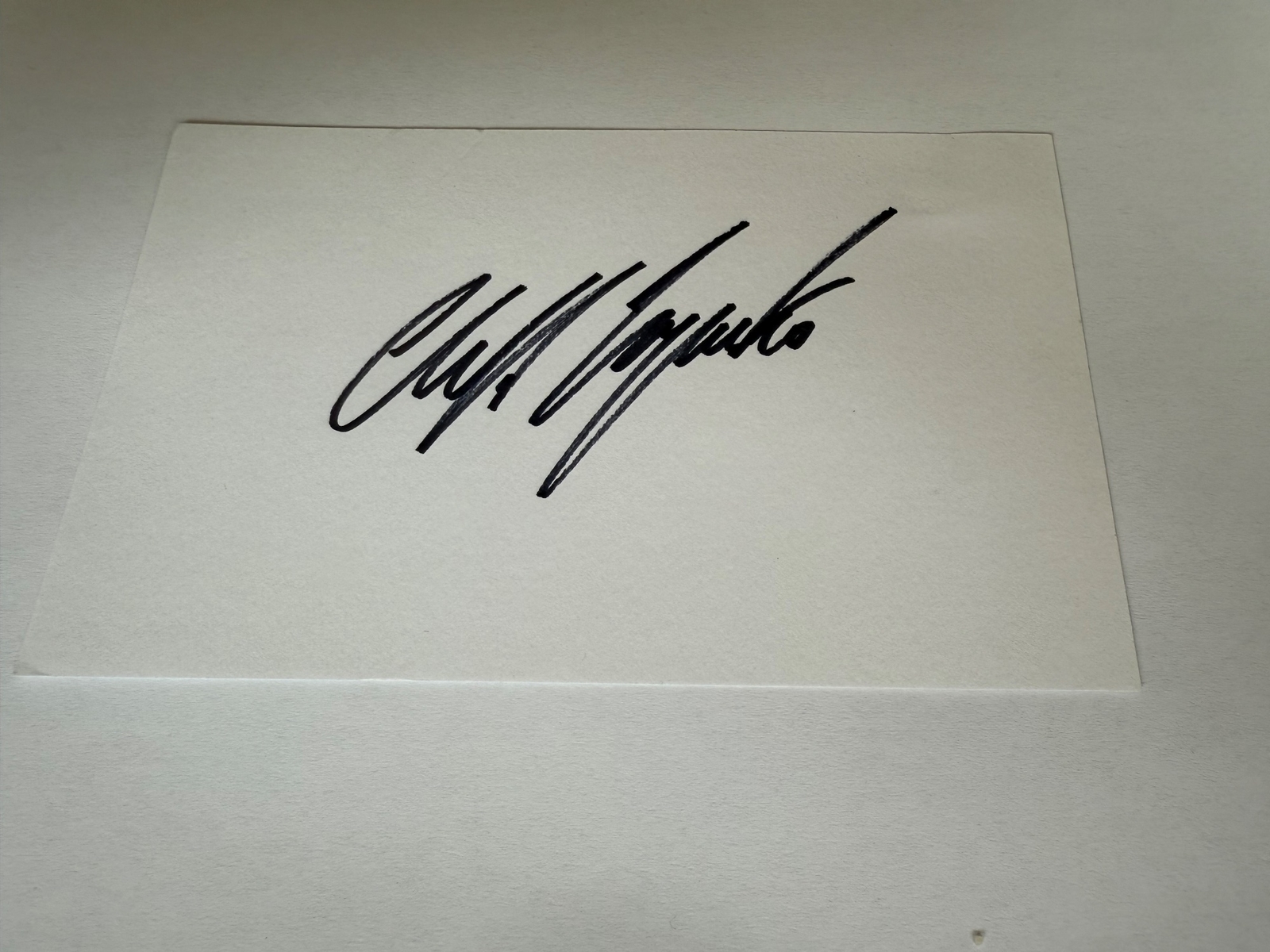 Cliff Lazarenko signed card