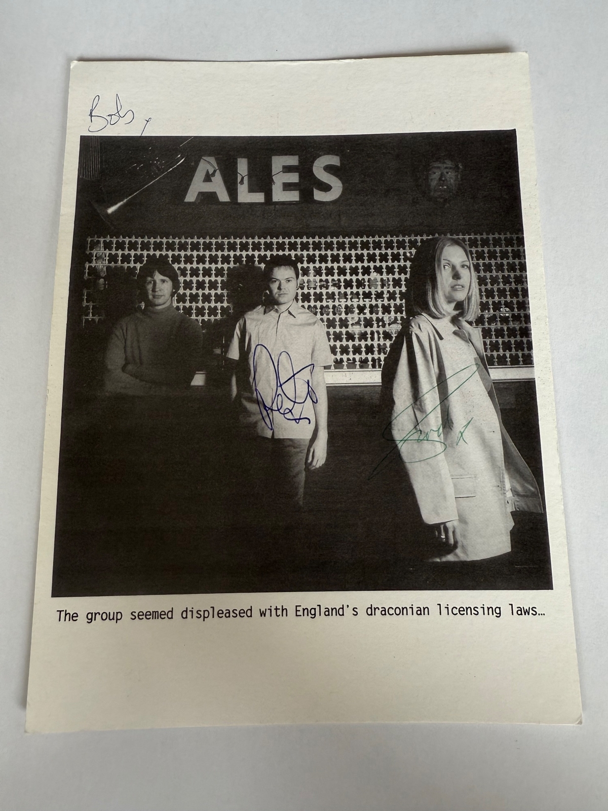 Saint Etienne signed photograph