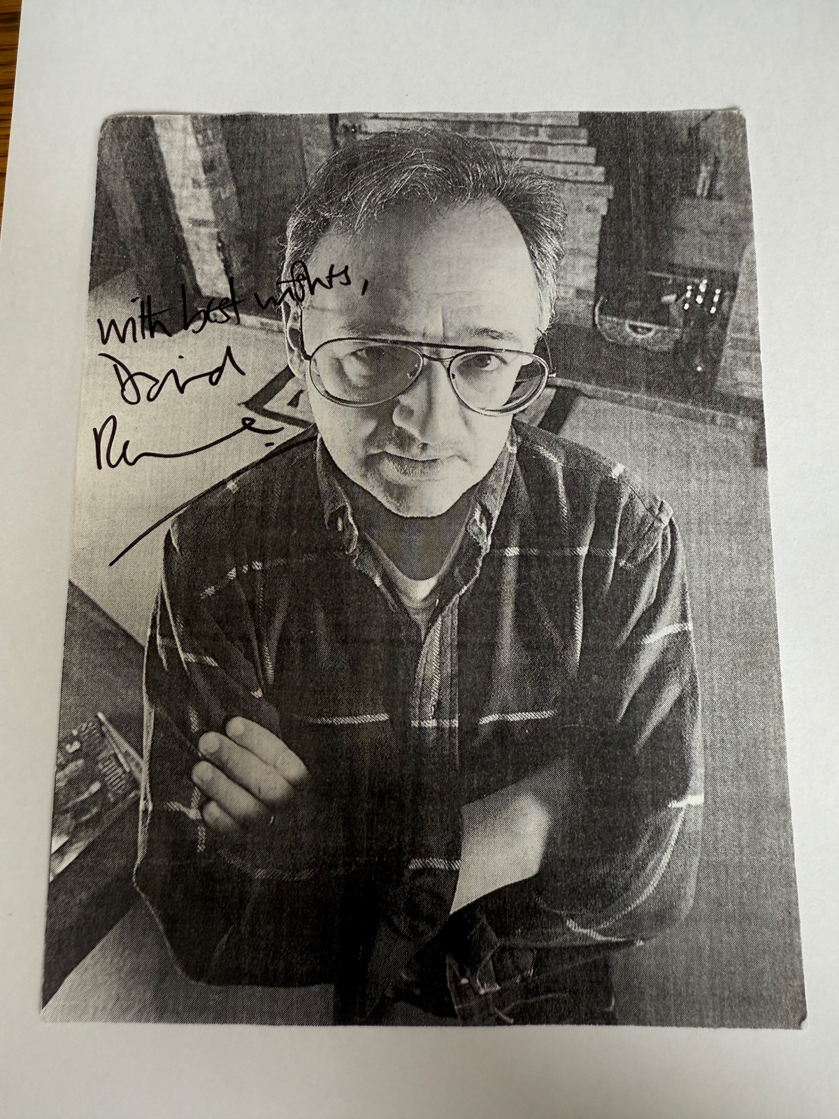 David Renwick signed photograph