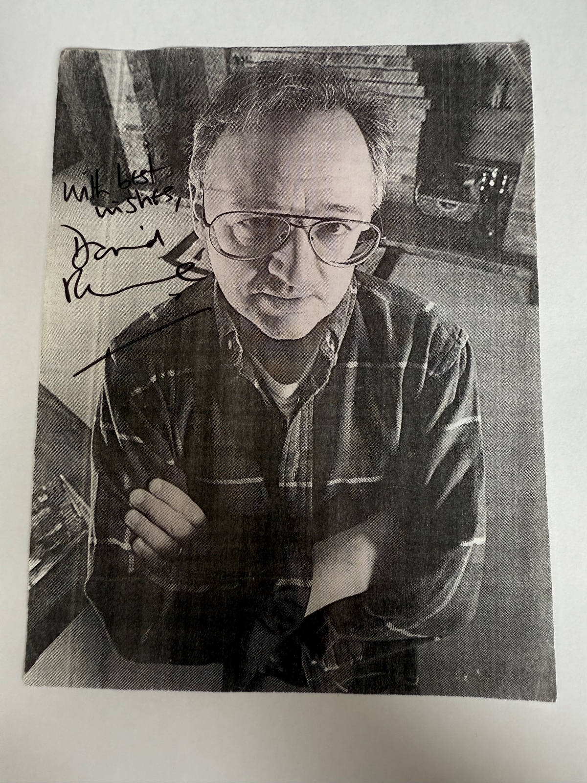David Renwick signed photograph