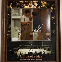 Russell Crowe & Renée Zellweger signed framed display