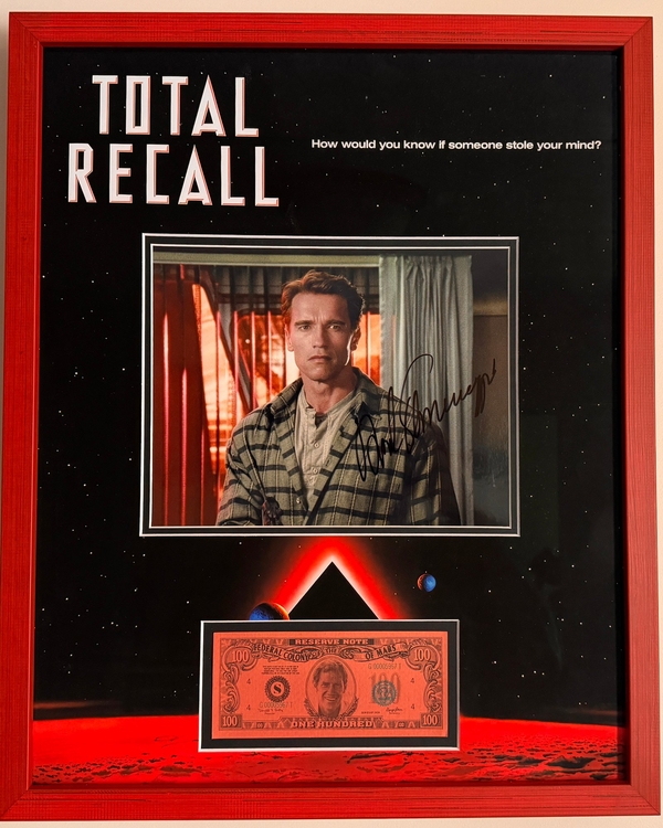 Arnold Schwarzenegger signed framed display