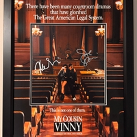 Joe Pesci & Marisa Tomei signed framed display
