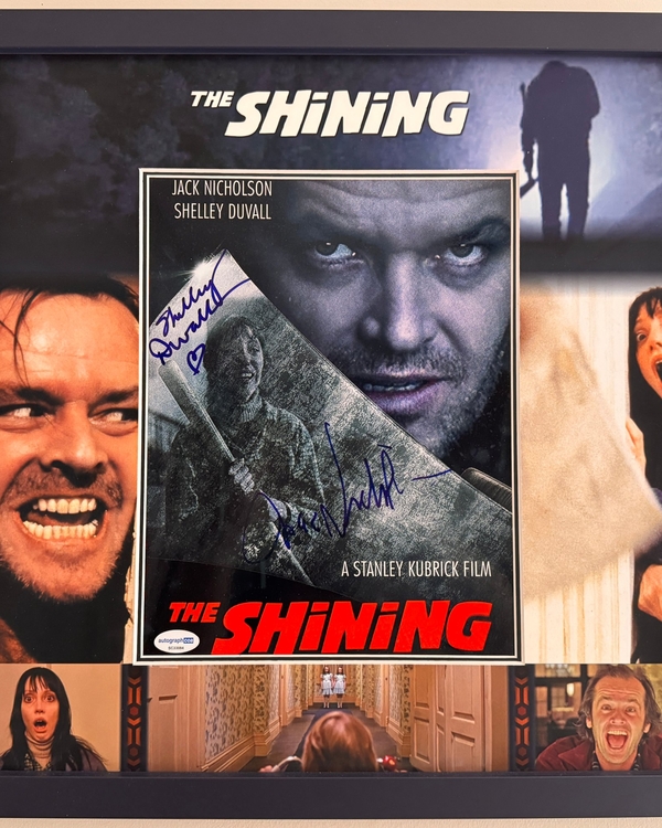 Jack Nicholson & Shelley Duvall signed framed display