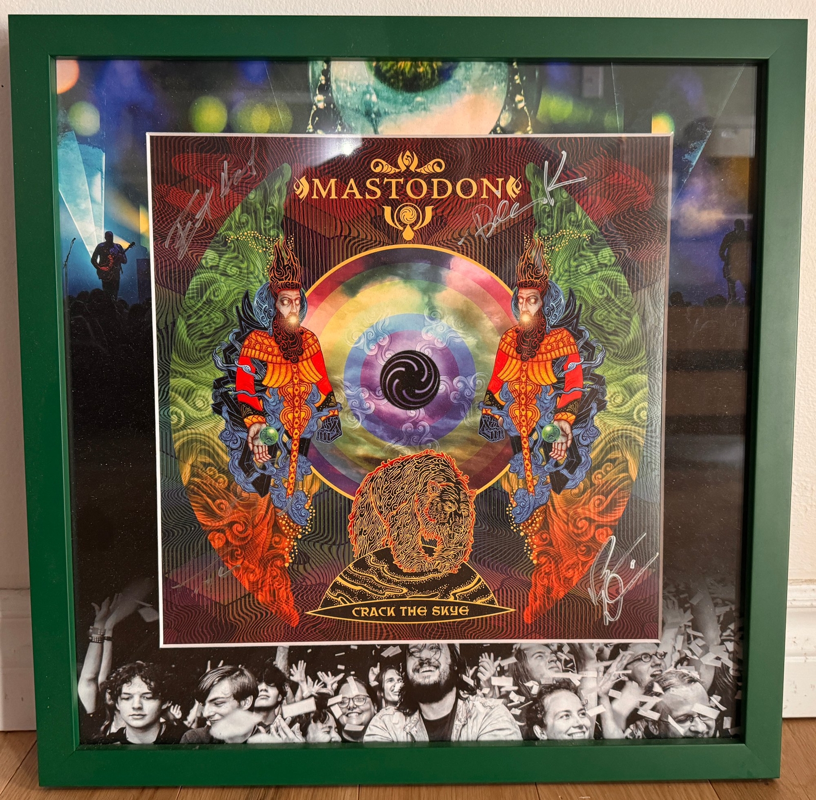 Brann Dailor & Troy Sanders & Brent Hinds signed framed display