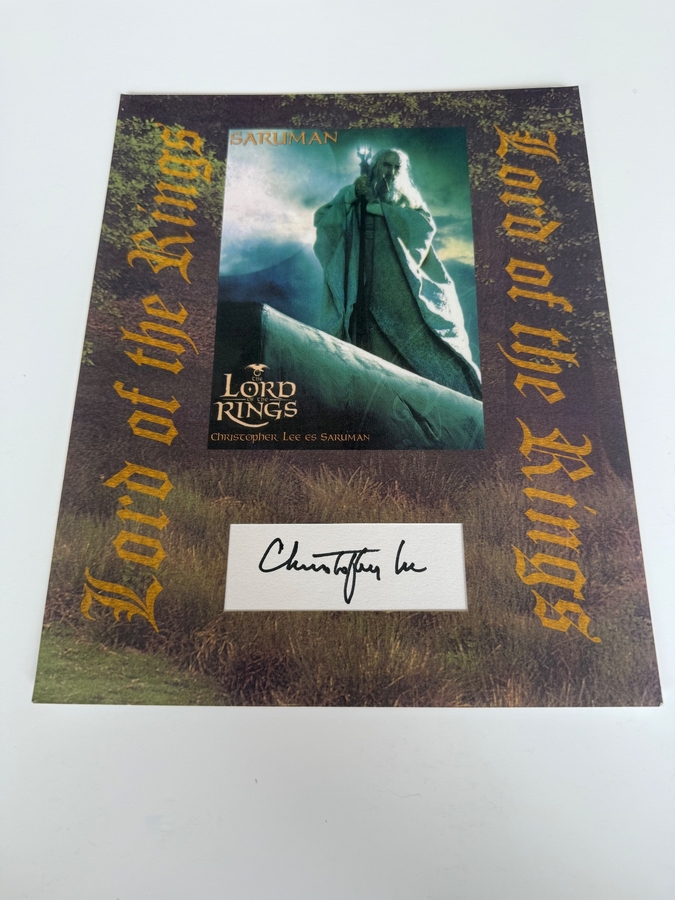 Christopher Lee signed item