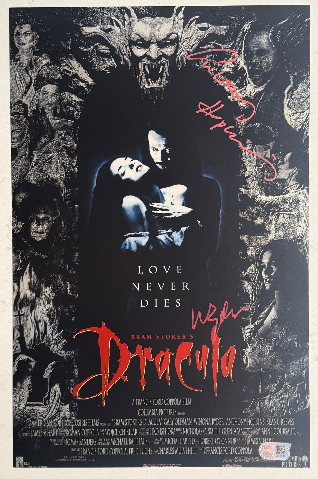 Anthony Hopkins & Winona Ryder signed item - SWAU