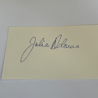 Julie Adams signed card