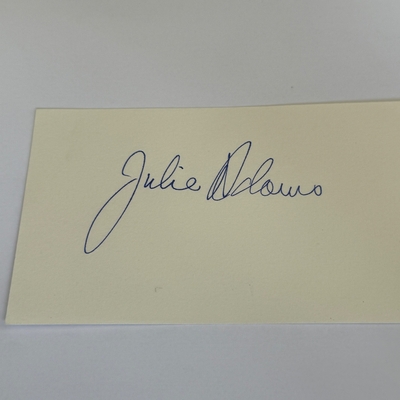 Julie Adams signed card