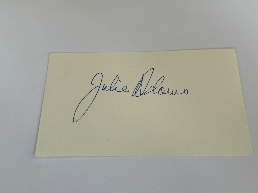 Julie Adams signed card