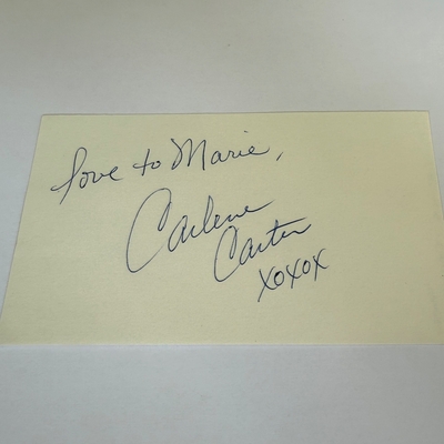 Carlene Carter signed card