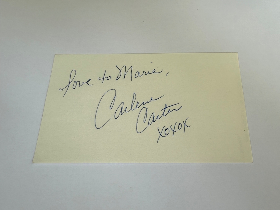 Carlene Carter signed card