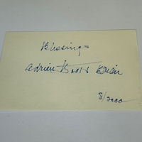Adrian Booth Brian signed card