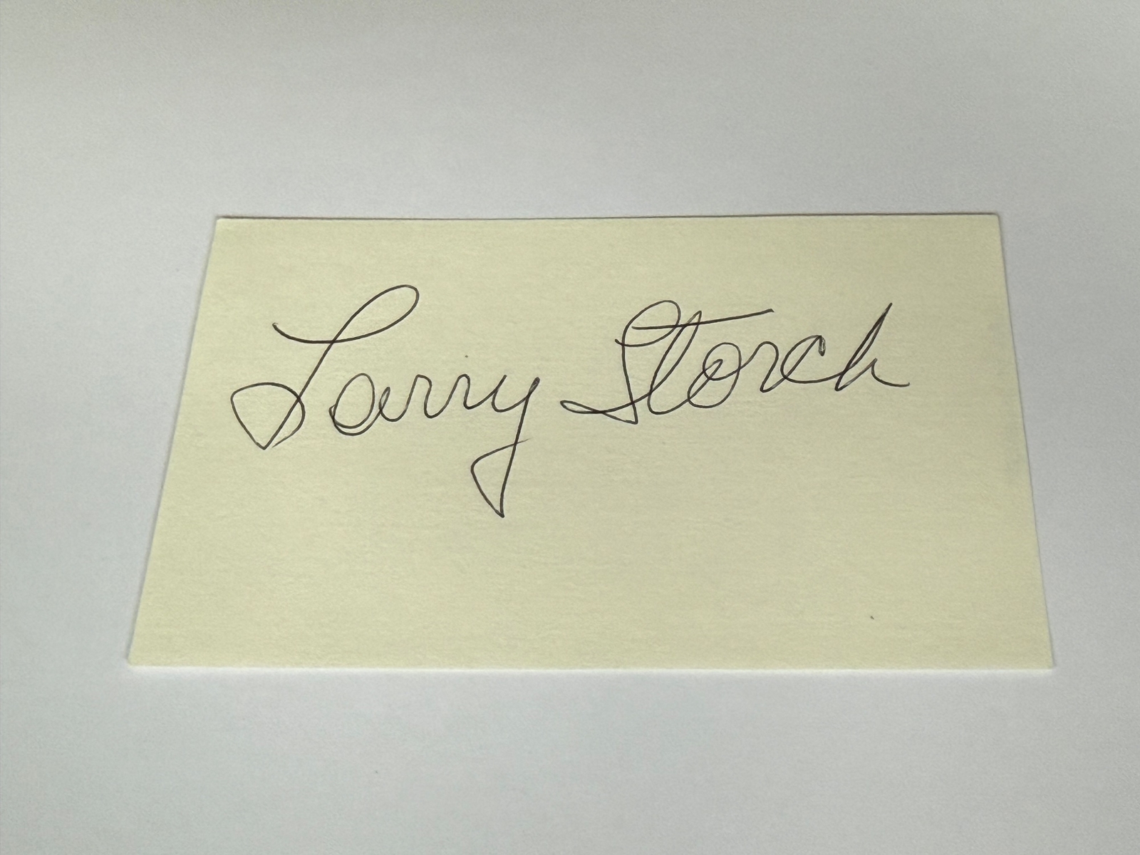 Larry Storch signed card