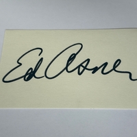 Ed Asner signed card