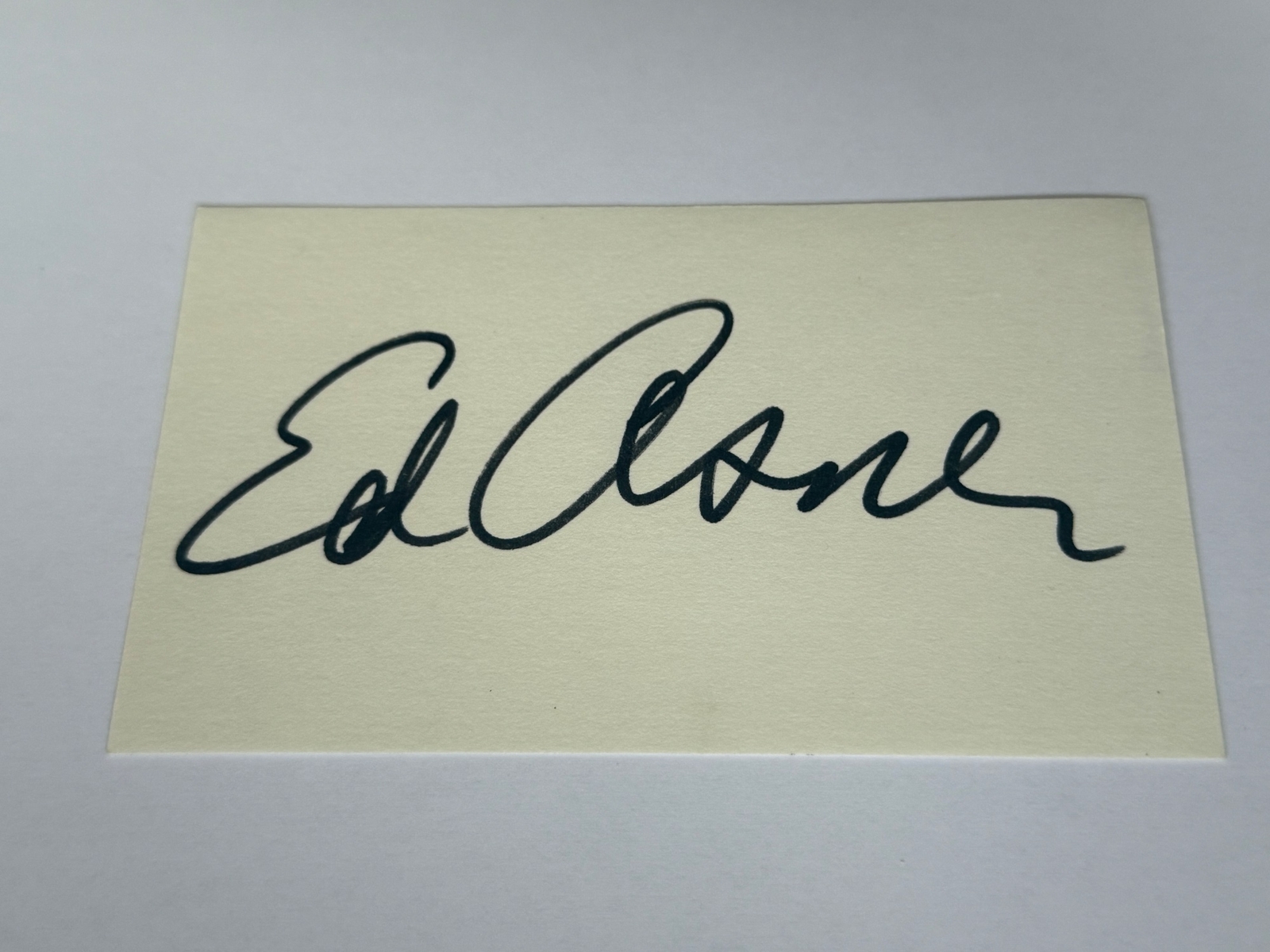 Ed Asner signed card