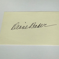 Diane Baker signed card