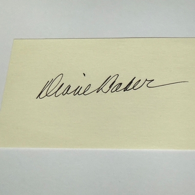 Diane Baker signed card