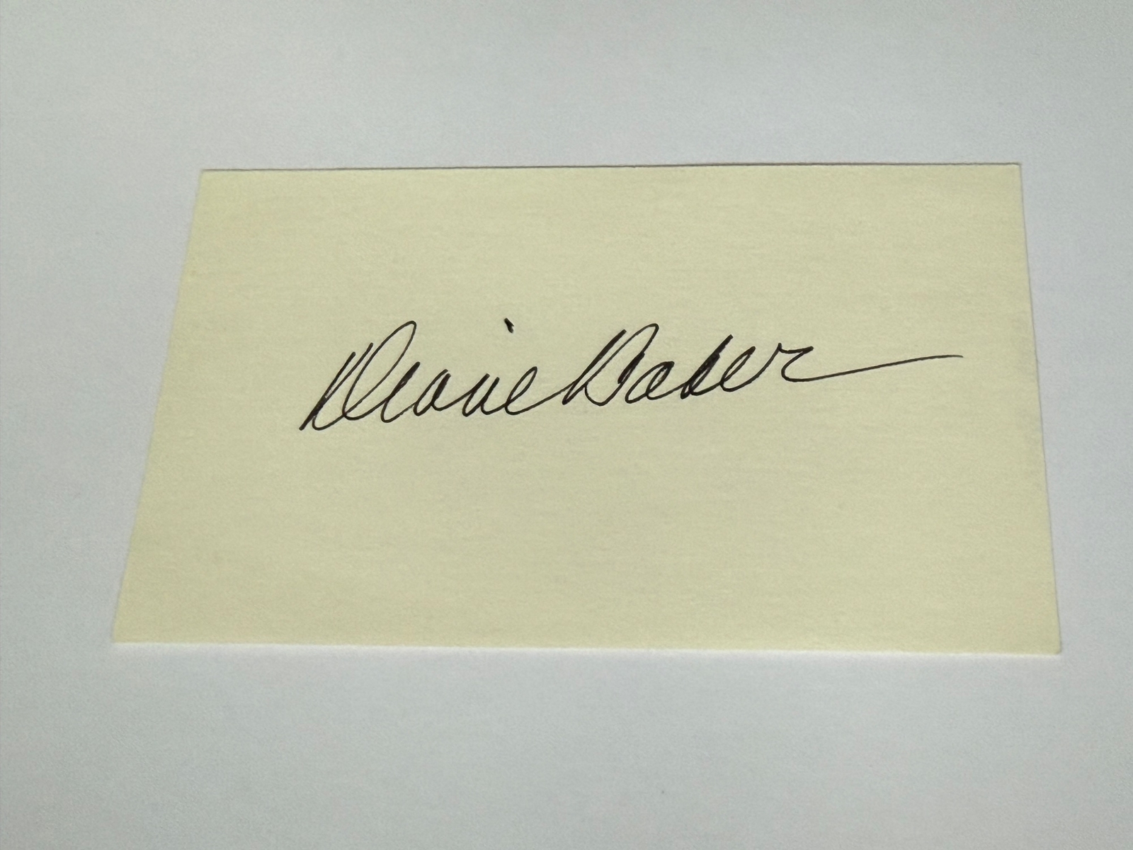 Diane Baker signed card