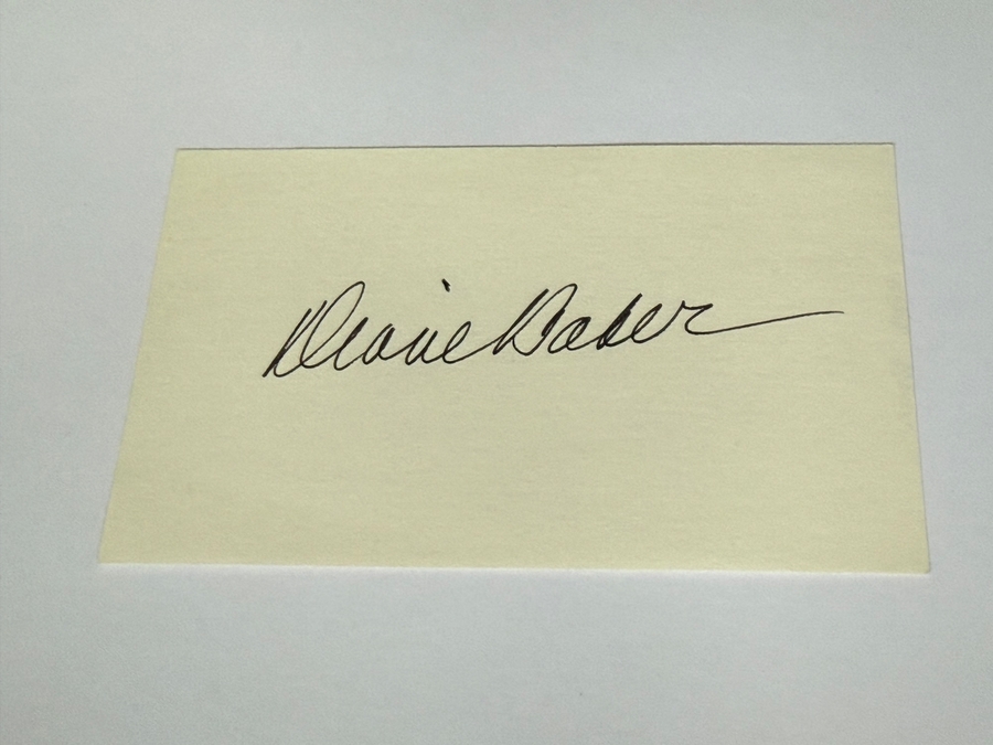 Diane Baker signed card