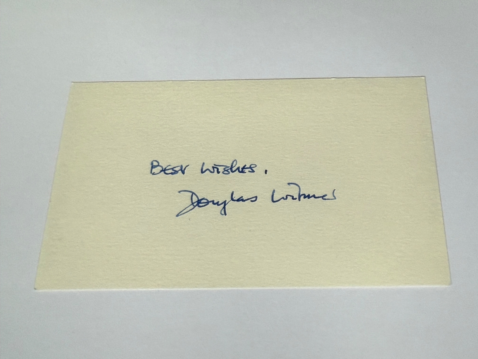 Douglas Wilmer signed card