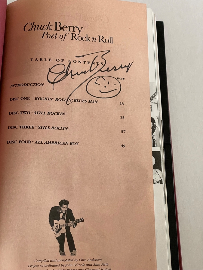 Chuck Berry - Poet of Rock ‘n’ roll. Signed by Chuck Berry
