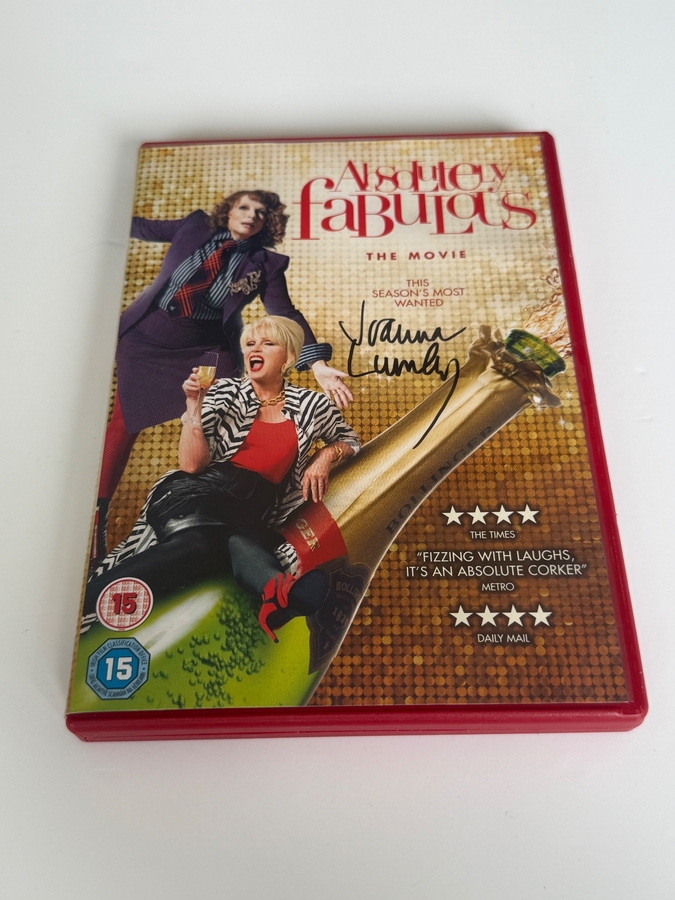 Absolutely Fabulous- The Movie DVD. Signed by Joanna Lumley.