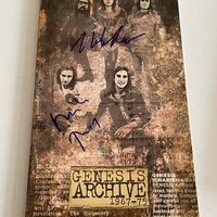 Genesis Archive CD box set. Booklet signed by Mike Rutherford and Steve Hackett