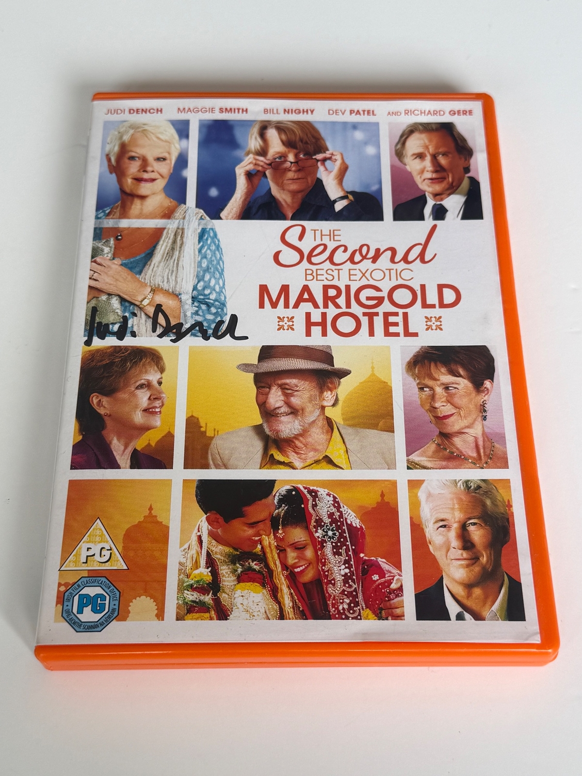 The Second Best Exotic Marigold Hotel DVD. Signed by Judi Dench