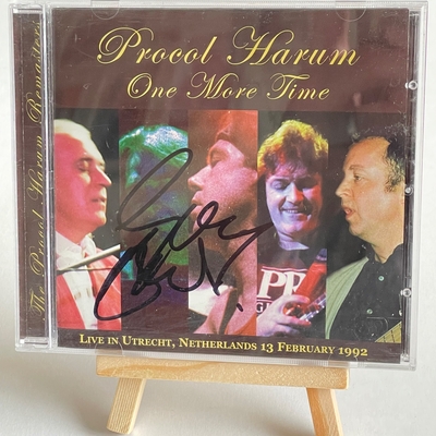 Procol Harum - One More Time CD. Believed signed by Gary Brooker on front cover, Dave Bronze and Geoff Whitehorn on rear of booklet,