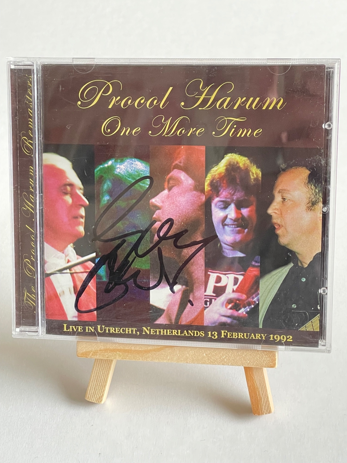 Procol Harum - One More Time CD. Believed signed by Gary Brooker on front cover, Dave Bronze and Geoff Whitehorn on rear of booklet,