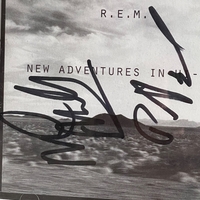 REM - New Adventures in Hi-Fi CD. Signed by Mike Mills and  Peter Buck