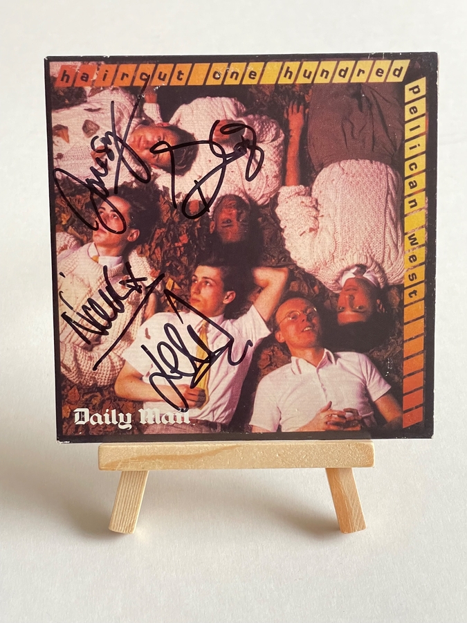 Haircut 100 - Pelican West CD. Signed by Nick Hayward, Les Nemes, Blair Cunningham, Graham Jones