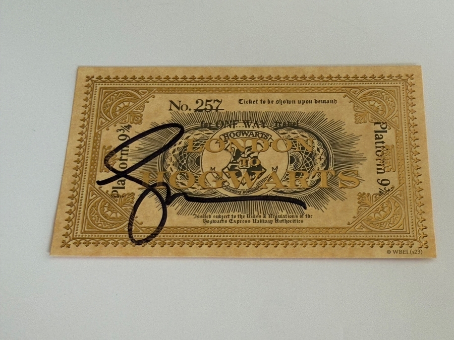 Gary Oldman signed Harry Potter Train Ticket 1