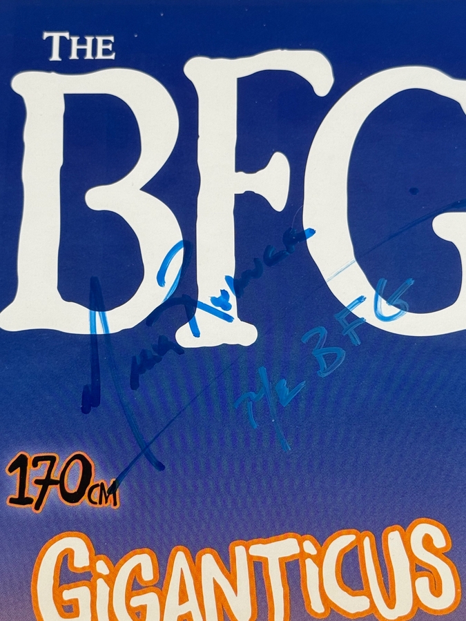The BFG Height chart signed by Mark Rylance