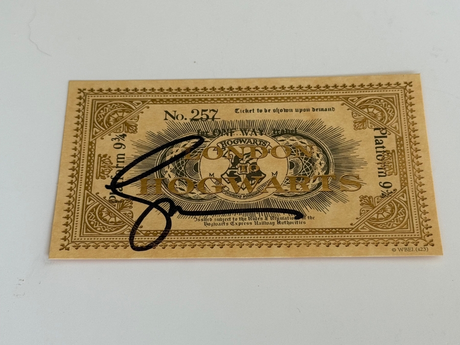 Gary Oldman signed Harry Potter Train Ticket 3