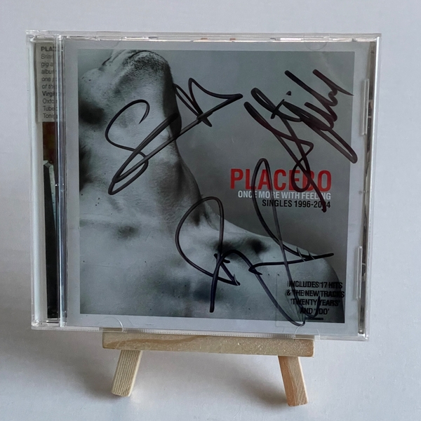 Placebo - Once More With Feeling CD. Signed by Brian Molko, Stefan Olsdal and one other unknown