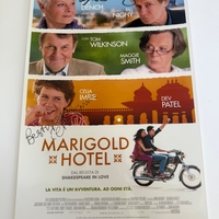 The Best Exotic Marigold Hotel Italian Photo signed by Judi Dench, Bill Nighy and Celia Imrie