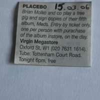 Placebo - Once More With Feeling CD. Signed by Brian Molko, Stefan Olsdal and one other unknown
